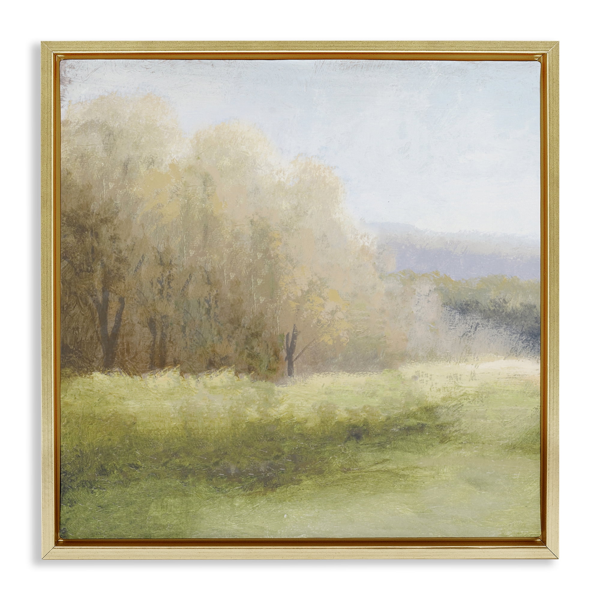 Stupell Industries Within Familiar Place Meadow Gold Framed Floater Canvas Wall Art, design by Michael Marcon