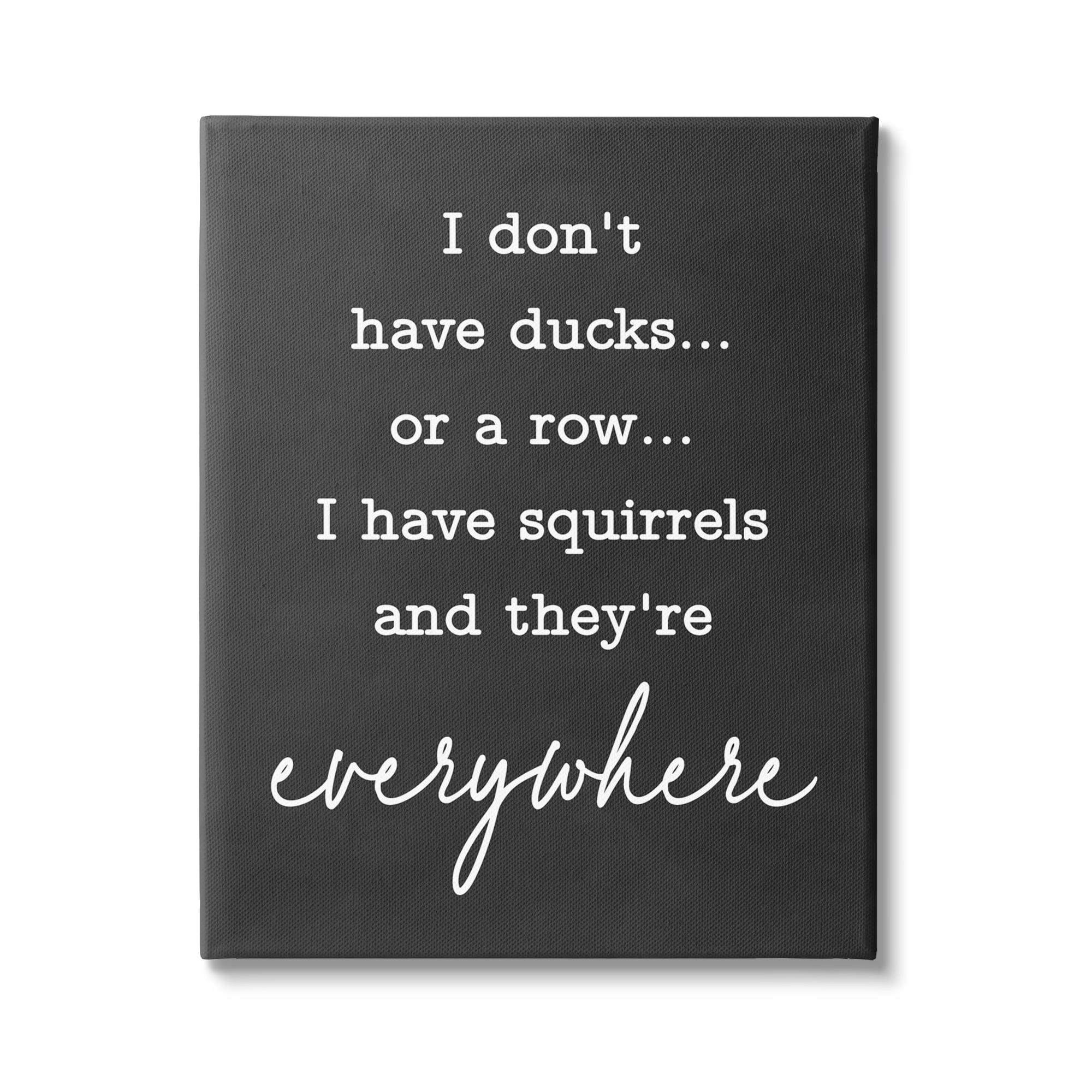 Stupell Industries Witty Ducks In A Row Phrase Humorous Typography Graphic Art Gallery Wrapped Canvas Print Wall Art, Design by Lettered and Lined