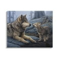 thumbnail image 1 of Stupell Industries Wolf & Cub Woodland Forest Animals & Insects Painting Gallery Wrapped Canvas Print Wall Art, 1 of 5