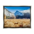 thumbnail image 1 of Stupell Industries Wolf Grazing Rural Grassland Clear Sky Mountains Photograph Luster Gray Floating Framed Canvas Print Wall Art, Design by Jeff Poe Photography, 1 of 6