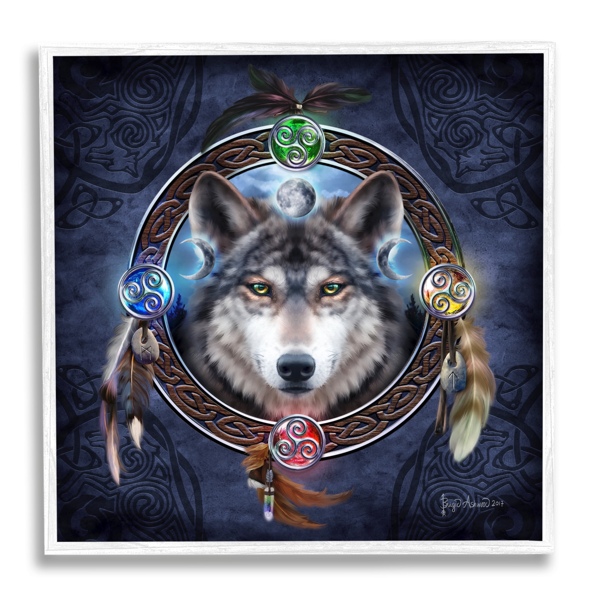 Stupell Industries Wolf Guide Celtic Knot Animals & Insects Painting ...