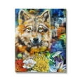 thumbnail image 1 of Stupell Industries Wolf with Abstract Florals Animals & Insects Painting Gallery Wrapped Canvas Art Print Wall Art, 24 x 30, 1 of 8