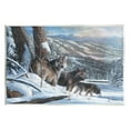 thumbnail image 1 of Stupell Industries Wolves in Snowy Mountain Landscape Animals & Insects Painting Unframed Art Print Wall Art, 15 x 10, 1 of 6