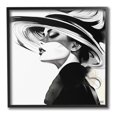 thumbnail image 1 of Stupell Industries Woman & Abstract Hat Abstract Painting Black Framed Art Print Wall Art, 24 x 24, 1 of 9