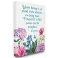 thumbnail image 1 of Stupell Industries Woman Belong In All Places Flower Inspirational Word Design Canvas Wall Art by Jadei Graphics, 1 of 3