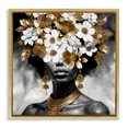 thumbnail image 1 of Stupell Industries Woman & Gold Flowers People Painting Gold Floater Framed Canvas Art Print Wall Art, 25 x 25, 1 of 10