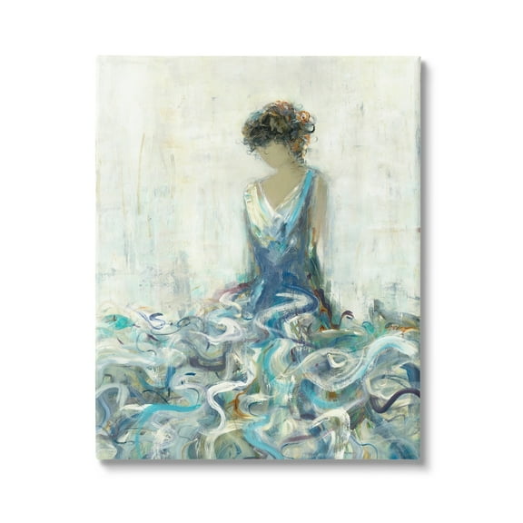 Stupell Industries Woman In Gown Abstraction Beauty & Fashion Painting Gallery Wrapped Canvas Print Wall Art