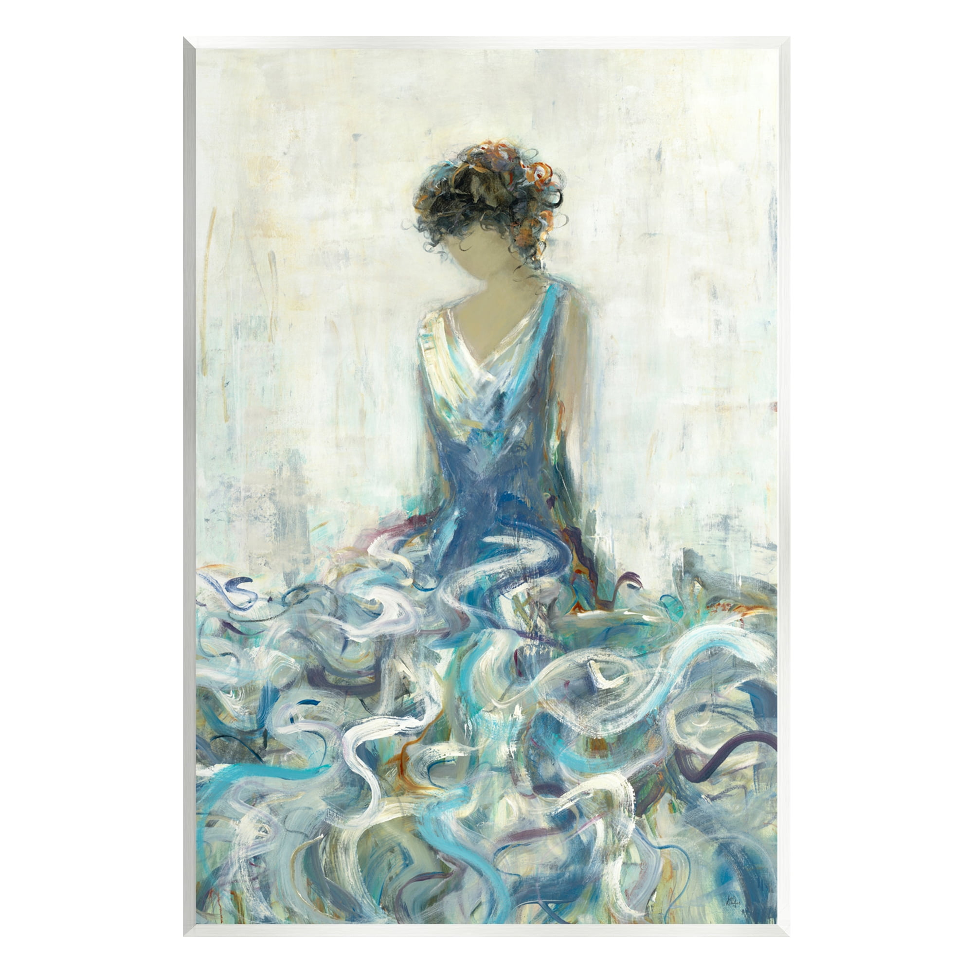 Stupell Industries Woman In Gown Abstraction Beauty & Fashion Painting Unframed Art Print Wall Art