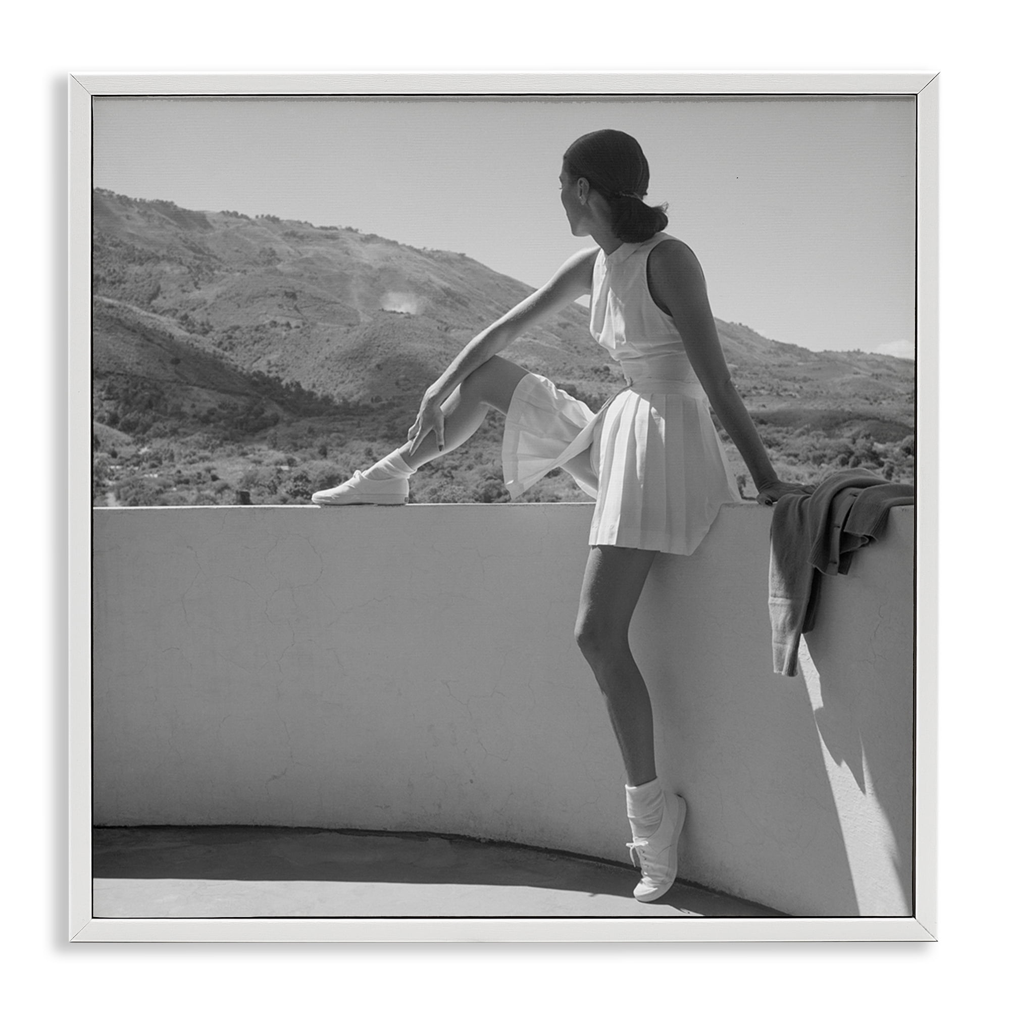 Stupell Industries Woman In Tennis Outfit White Framed Giclee Art, design by Toni Frissell