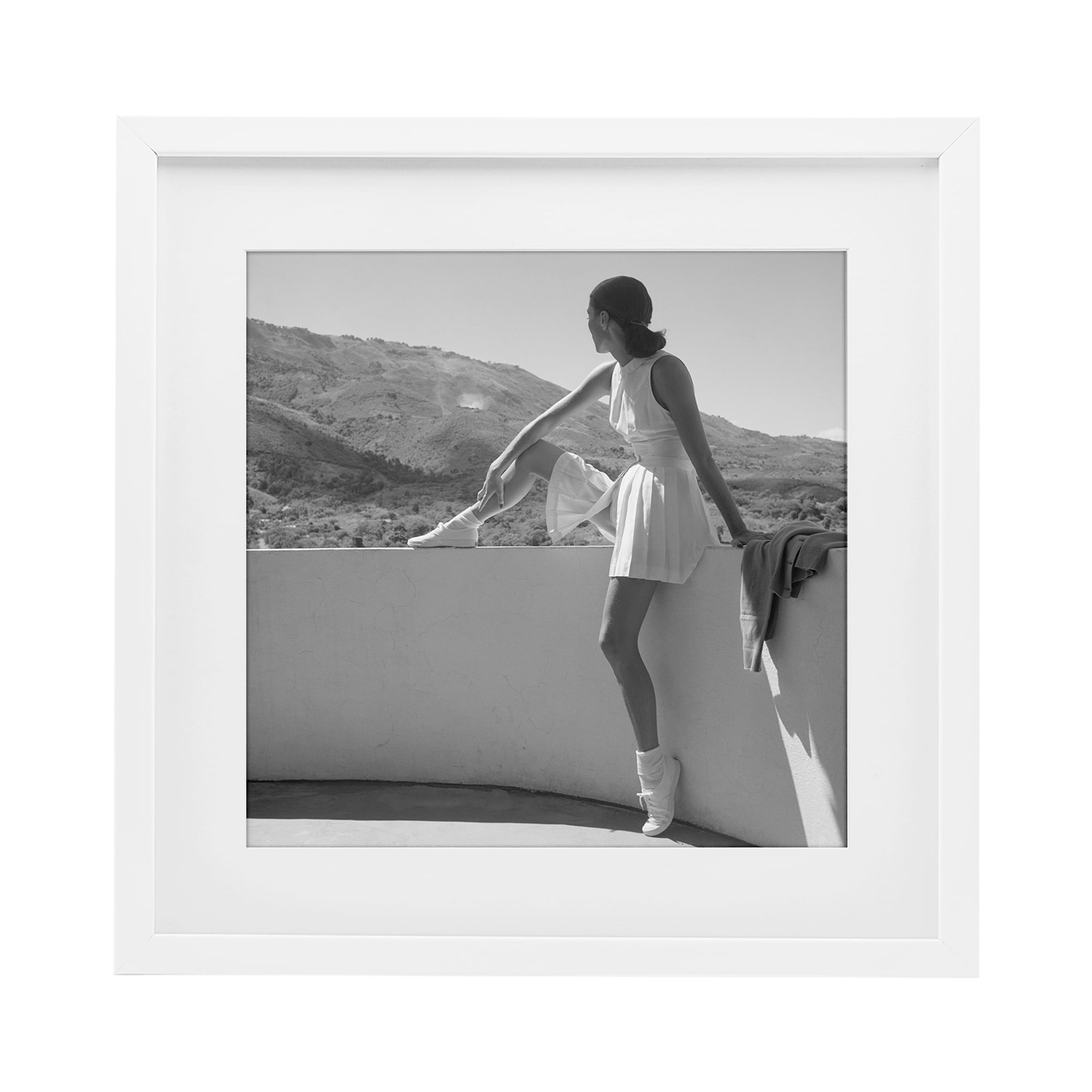Stupell Industries Woman In Tennis Outfit White Framed Print Under Glass, design by Toni Frissell