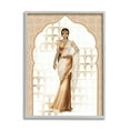 thumbnail image 1 of Stupell Industries Woman Modeling Islamic Fashion Glam Pattern Beige,11 x 14,Designed by Ziwei Li, 1 of 3