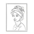 thumbnail image 1 of Stupell Industries Woman Wearing Classic African Headwrap Fluid Line Abstraction Modern Painting White Framed Art Print Wall Art, 11 x 14, Design by Ros Ruseva, 1 of 7