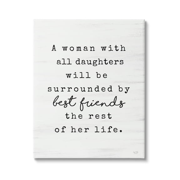 Stupell Industries Woman With All Daughters Loving Family Quote Graphic Art Gallery Wrapped Canvas Print Wall Art, Design by Lux + Me Designs