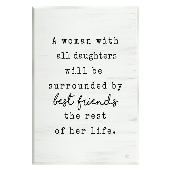 Stupell Industries Woman With All Daughters Loving Family Quote Graphic Art Unframed Art Print Wall Art, Design by Lux + Me Designs