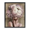 thumbnail image 1 of Stupell Industries Woman With Blooming Petals Black Framed Floater Canvas Wall Art design by Anna Lischenko, 21 x 17, 1 of 9