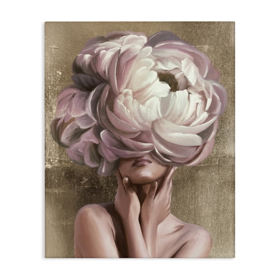 Stupell Industries Woman With Blooming Petals Canvas Wall Art design by Anna Lischenko, 48 x 36