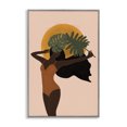 thumbnail image 1 of Stupell Industries Woman With Exotic Leaves Gray Framed Giclee Art design by JJ Design House LLC, 18 x 12, 1 of 8