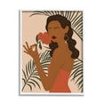 thumbnail image 1 of Stupell Industries Woman With Red Floral over Green Palm Leaves, 24 x 30, Designed by JJ Design House LLC, 1 of 1