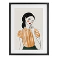 thumbnail image 1 of Stupell Industries Modern Woman in Orange Blouse Black Framed Print Under Glass, 14 x 20, by Omar Escalante, 1 of 8