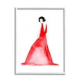 thumbnail image 1 of Stupell Woman in Red Gown Beauty & Fashion Painting White Framed Art Print Wall Art, 24 x 30, 1 of 9