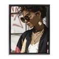 thumbnail image 1 of Stupell Industries Modern Woman in Sunglasses With Jewelry Black Floating Frame Canvas Art, 17 x 21, by Franklyn Gregory, 1 of 8