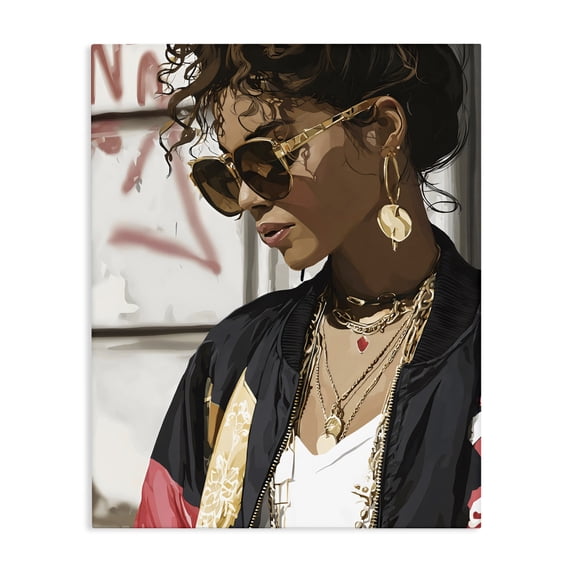 Stupell Industries Modern Woman in Sunglasses With Jewelry Canvas Art, 30 x 40, by Franklyn Gregory