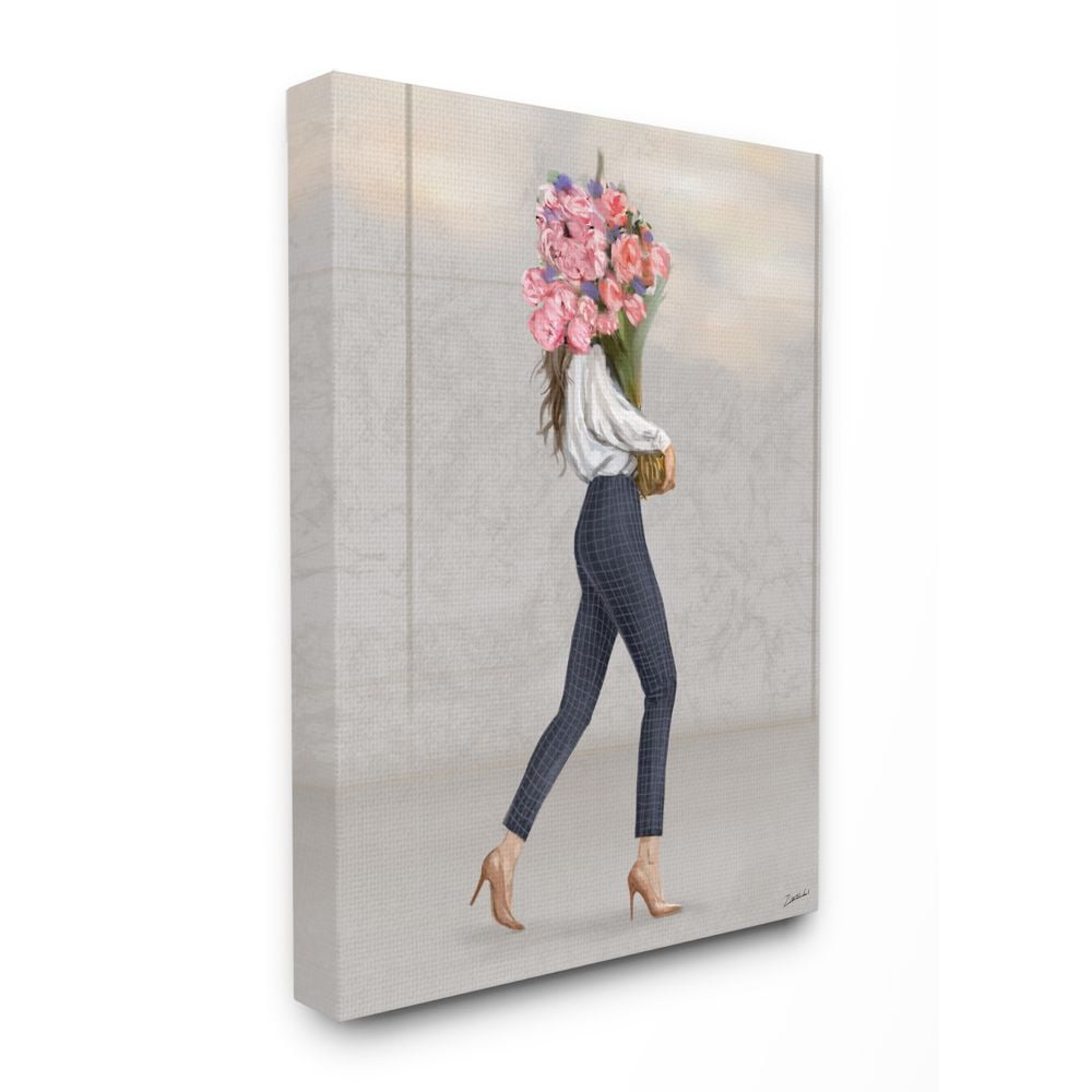 Stupell Industries Glam Rose Bouquet over Women's Designer Books
