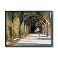 thumbnail image 1 of Stupell Industries Woman with Basket Walking Under Classic Arches Design by Heide Presse, 24" x 30", Black Framed, 1 of 1