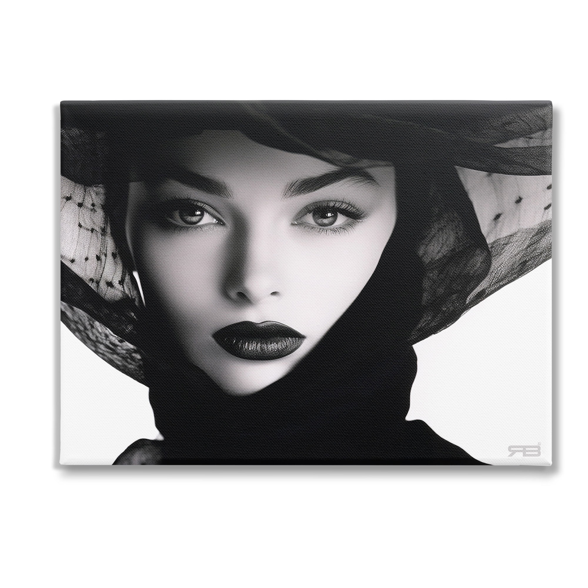 Stupell Industries Woman with Black Veil Beauty & Fashion Painting Gallery Wrapped Canvas Art Print Wall Art, 40 x 30