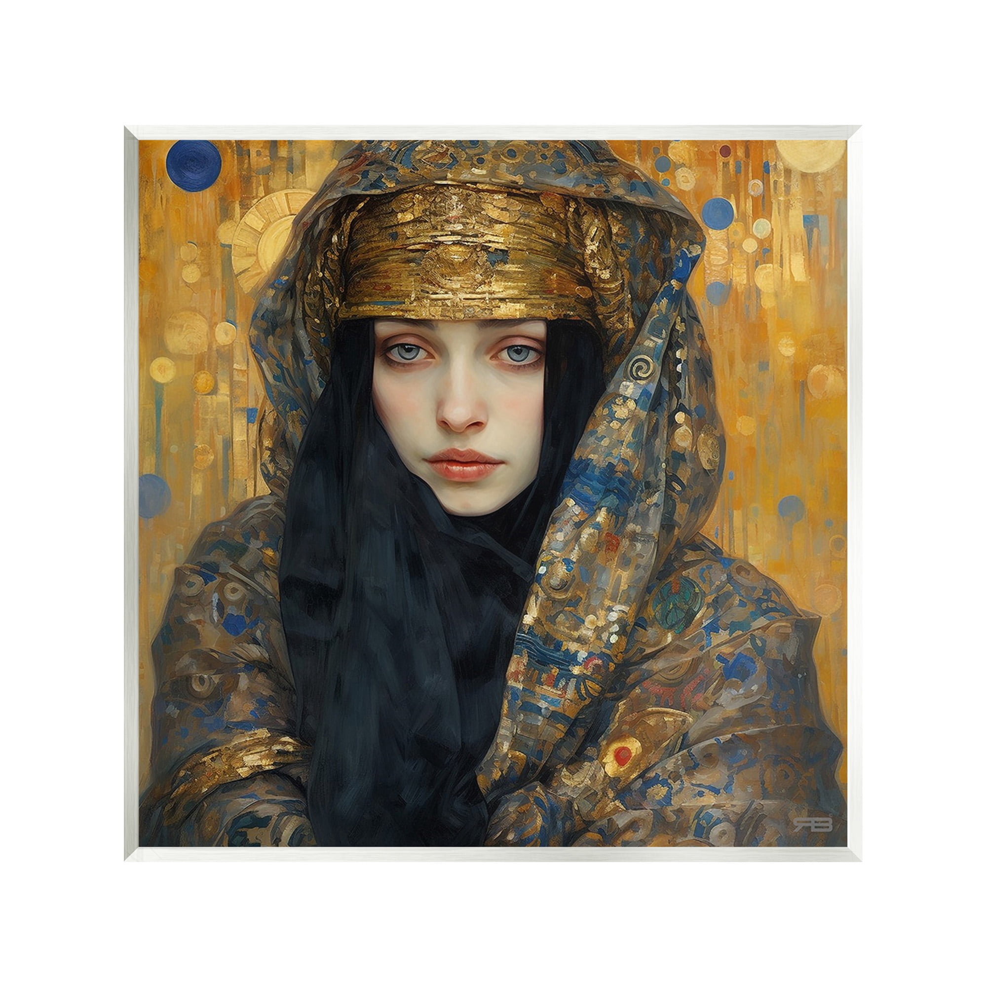 Stupell Industries Woman with Ornate Veil Abstract Painting Unframed Art Print Wall Art, 12 x 12
