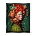 thumbnail image 1 of Stupell Industries Woman with Peonies Portrait Botanical & Floral Painting Black Floater Framed Art Print Wall Art, 17 x 21, 1 of 10
