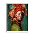 thumbnail image 1 of Stupell Industries Woman with Peonies Portrait Botanical & Floral Painting White Framed Art Print Wall Art, 16 x 20, 1 of 9