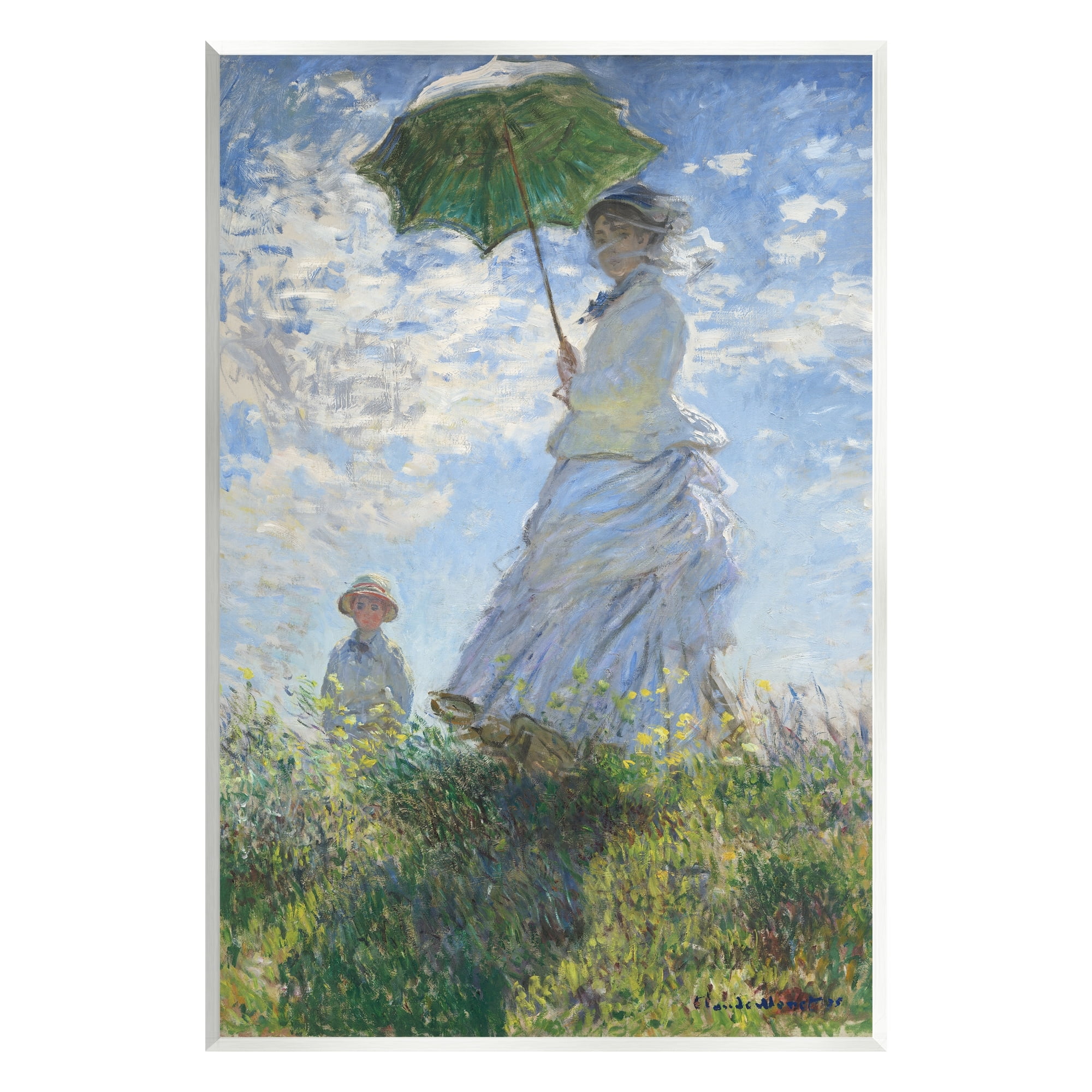 Claude Monet Woman with Parasol 10x15 MDF Wood Wall Art