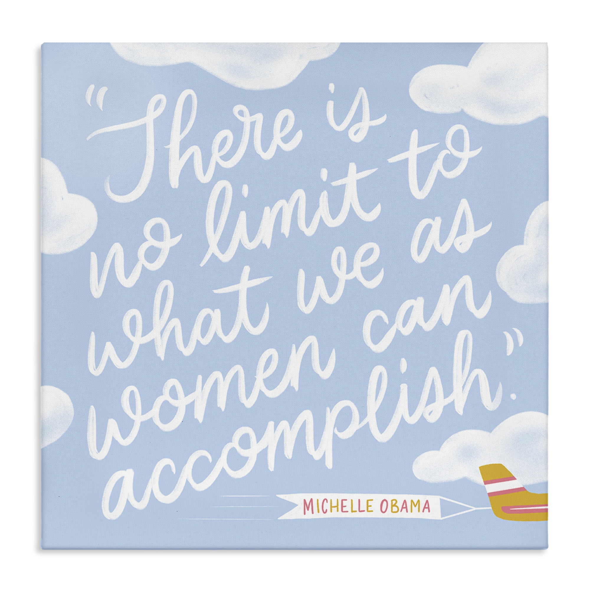 Stupell Industries Women Accomplishment Quote Text & Numbers Painting Wrapped Canvas Art Print Wall Art, 24 x 24