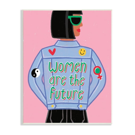Stupell Industries Women Are The Future Girl Power Quote Denim Jacket, 10 x 15, Designed by Make Much Studios