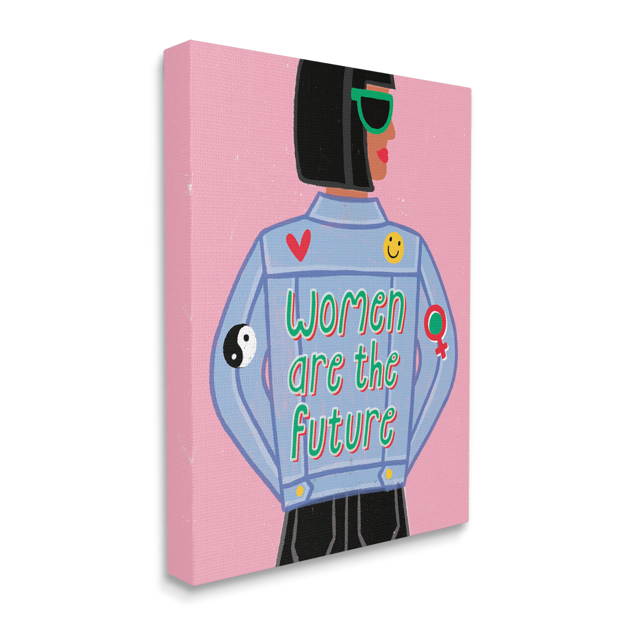 Stupell Industries Women Are The Future Girl Power Quote Denim Jacket, 30 x 40, Designed by Make Much Studios