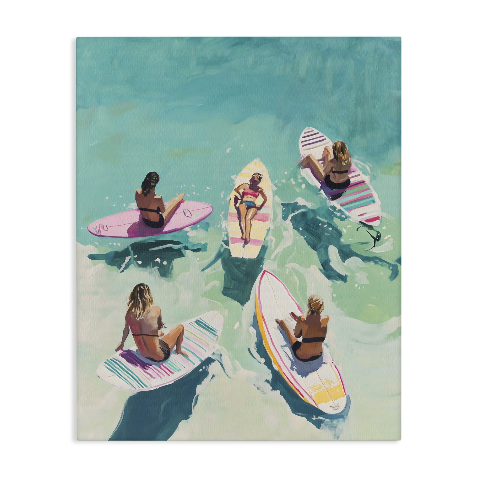 Stupell Industries Women Surfers at Turquoise Beach Canvas Wall Art, design by The Prints Vibe
