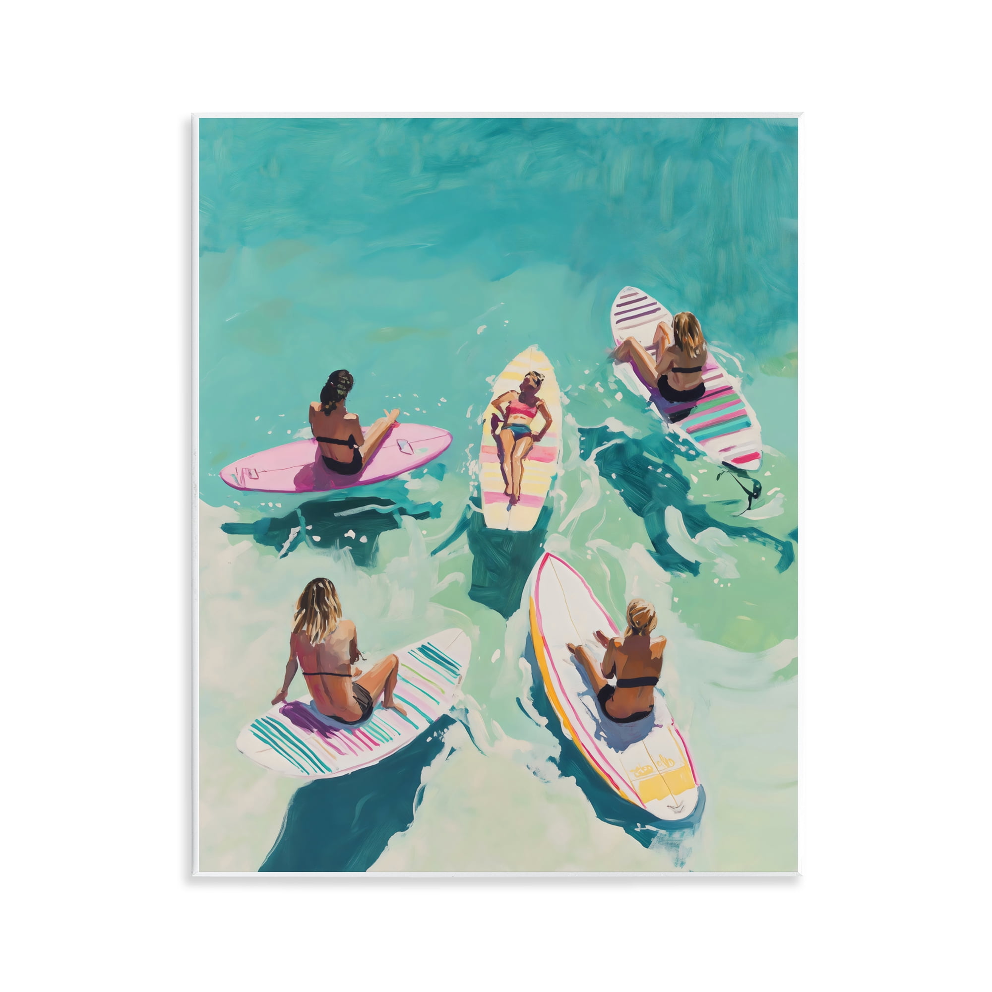 Stupell Industries Women Surfers at Turquoise Beach Wall Plaque Art, design by The Prints Vibe