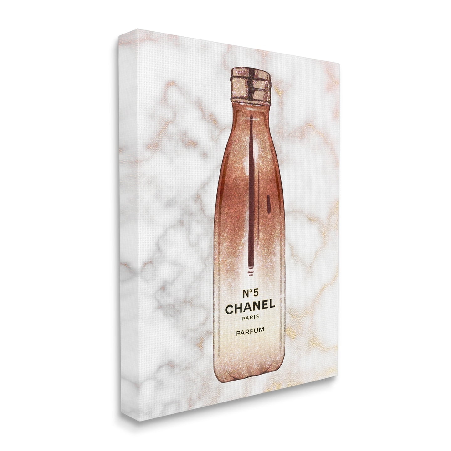 Stupell Industries Women's Fashion Water Bottle over Marble Canvas Wall Art 36 x 48