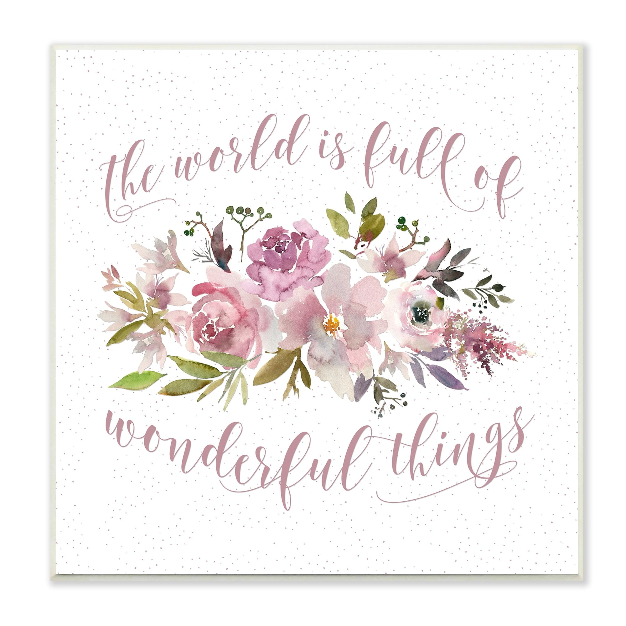 Stupell Industries Wonderful Things Calligraphy Saying Motivational ...
