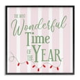 thumbnail image 1 of Wonderful Time on Festive Stripes Black Framed Giclee Art, 24 x 24, Made In USA, 1 of 7