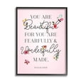 thumbnail image 1 of Stupell Industries Wonderfully Made Faith Based Psalm Floral Pink Design by Gigi Louise, 1 of 7