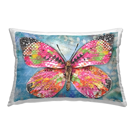 Stupell Industries Wonderland Butterfly Pattern Decorative Printed Throw Pillow Design by Jennifer Lambein.