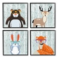 thumbnail image 1 of Stupell Industries Woodland Animals in Glasses Animals & Insects Painting Black Framed Art Print Wall Art, 17 x 17, Set of 4, 1 of 10