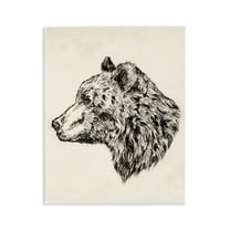 Stupell Industries Woodland Bear Drawing Animals & Insects Drawing Unframed Art Print Wall Art, 11 x 14