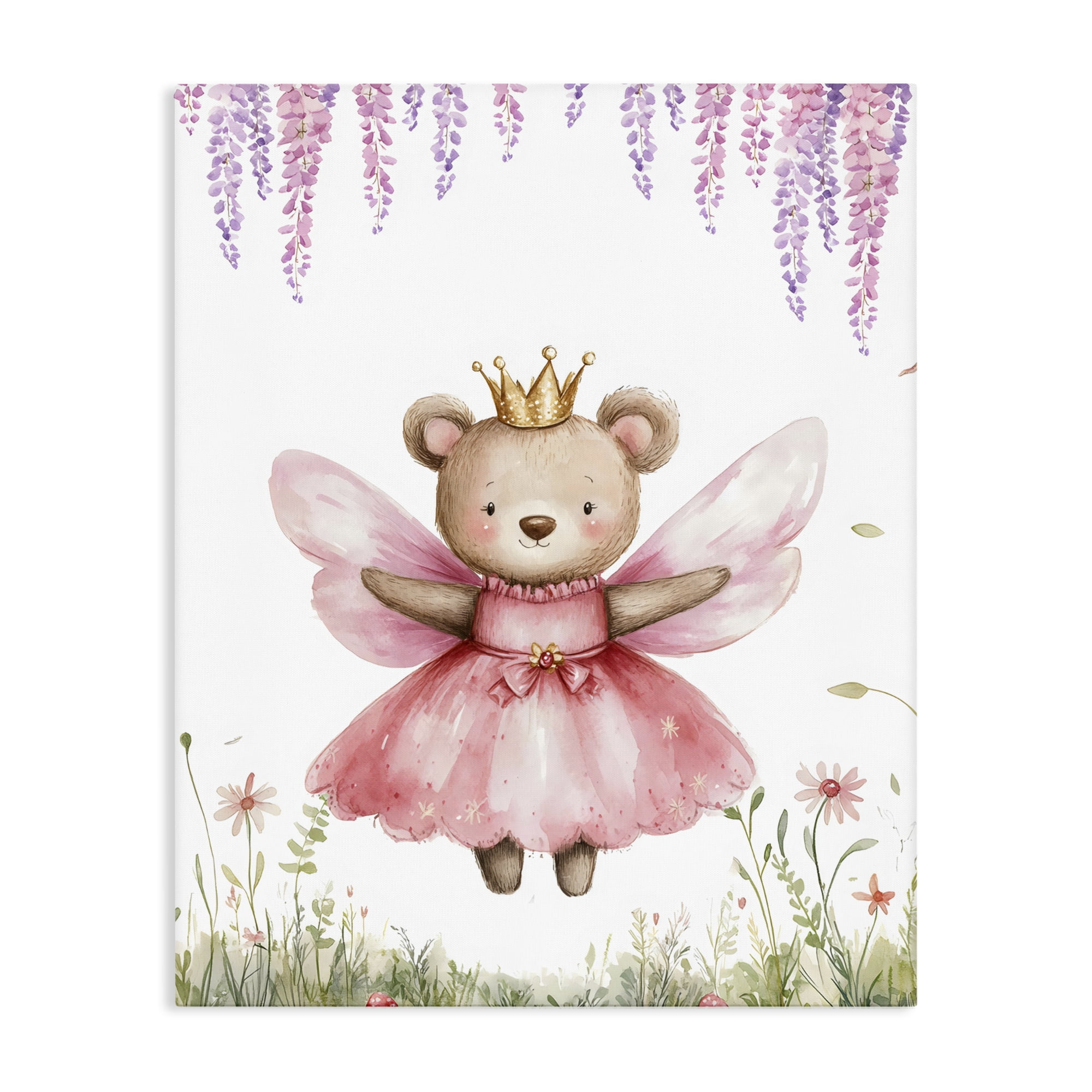 Stupell Industries Woodland Bear Forest Fairy Canvas Wall Art, design by LSR Design Studio