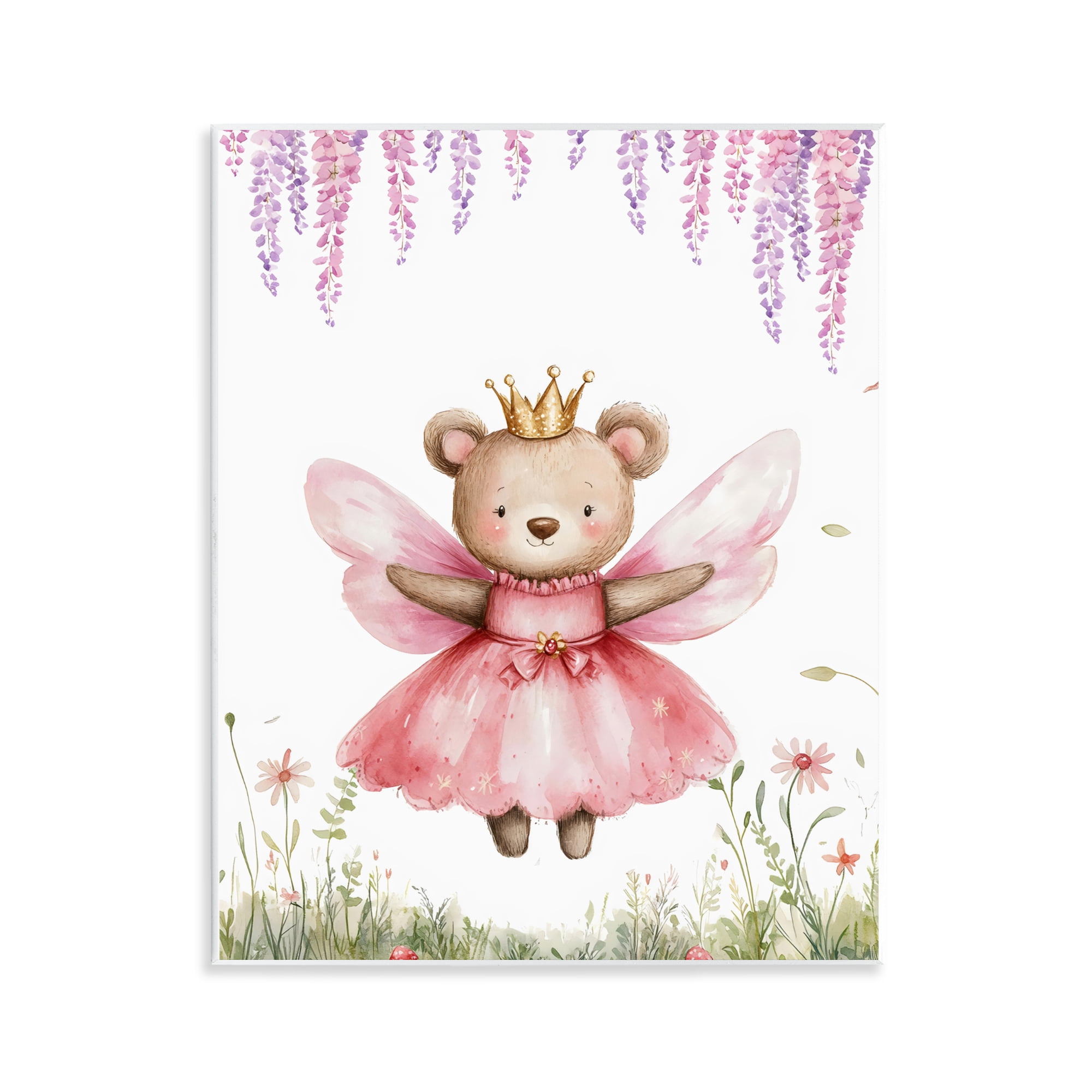 Stupell Industries Woodland Bear Forest Fairy Wall Plaque Art, design by LSR Design Studio