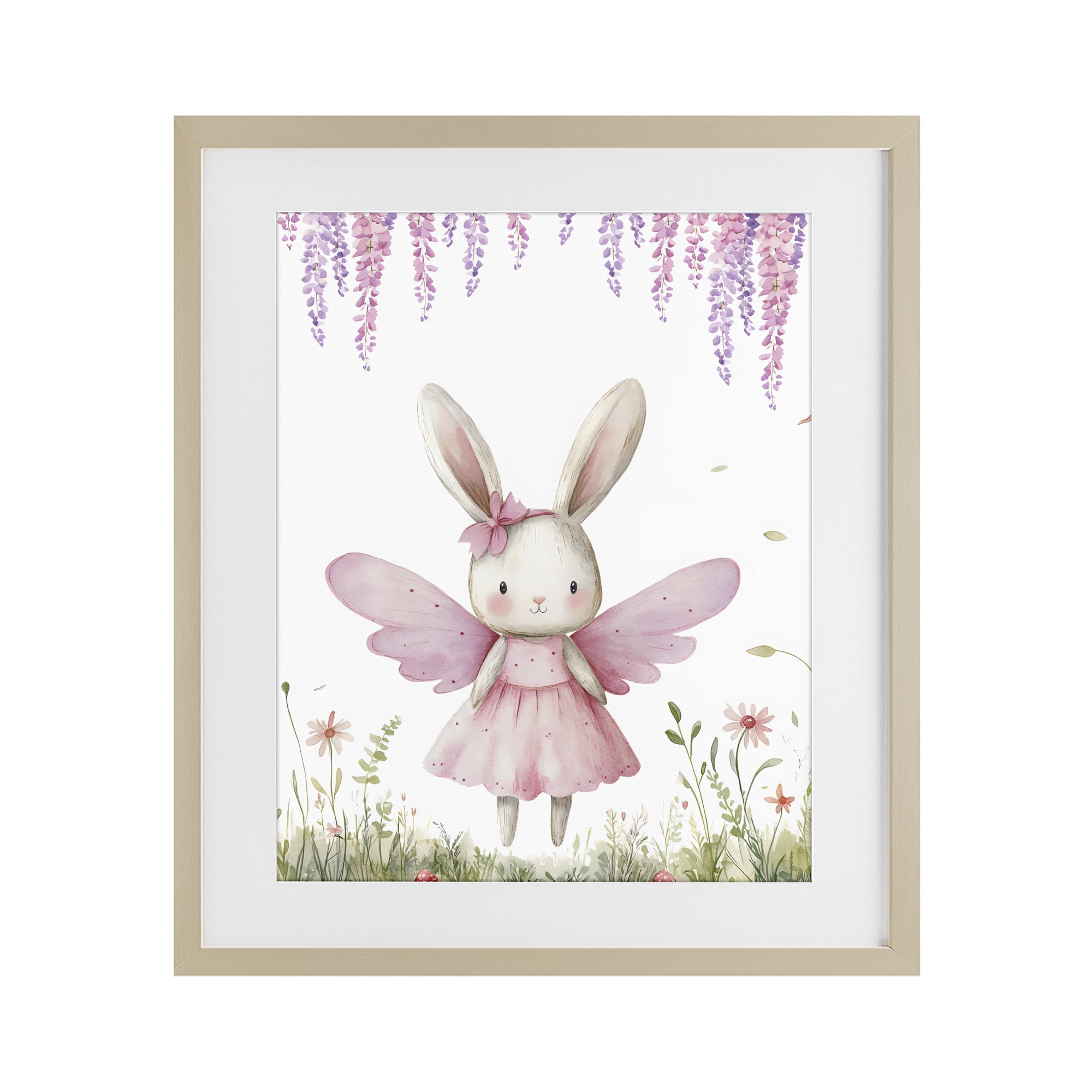 Stupell Industries Woodland Bunny Forest Fairy Birch Framed Print Under Glass, design by LSR Design Studio