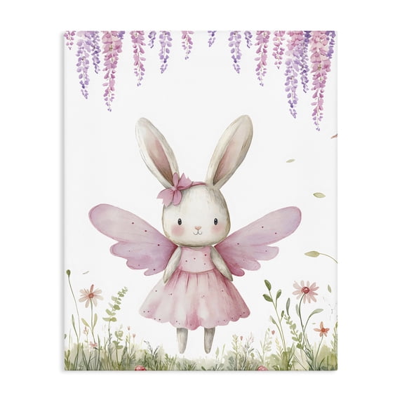 Stupell Industries Eclectic Woodland Bunny Forest Fairy Canvas Art, 36 x 48, by LSR Design Studio