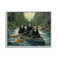 thumbnail image 1 of Stupell Industries Woodland Canoeing Bears Animals & Insects Painting Gray Framed Art Print Wall Art, 30 x 24, 1 of 9